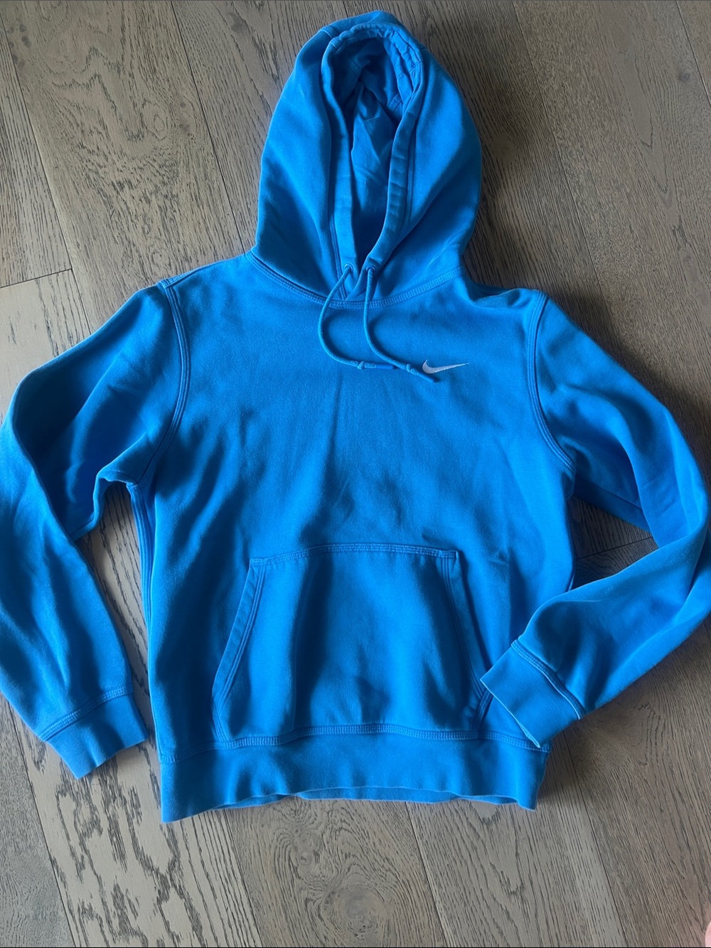 Nike men’s bright blue hoodie sweatshirt. Size small.